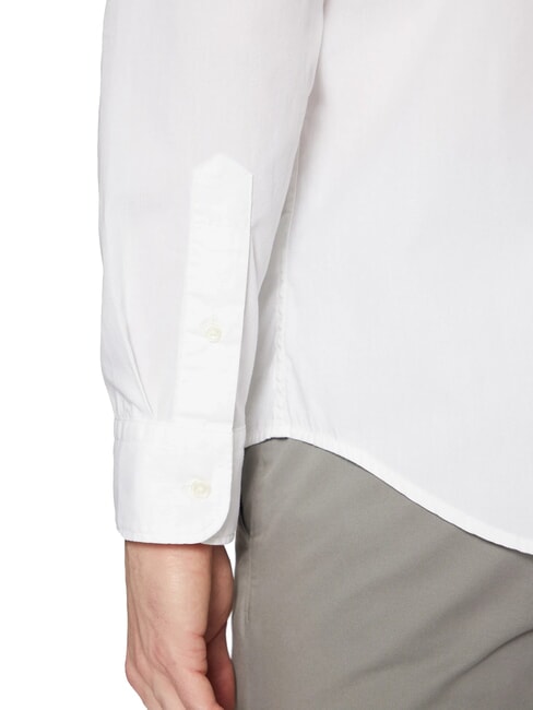 TH Camisa de algod&oacute;n de manga larga blanco &oacute;ptico - Camisas de hombre