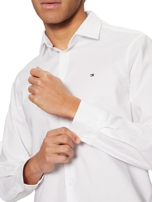 TH Camisa de manga larga de corte entallado blanco &oacute;ptico - Camisas de hombre