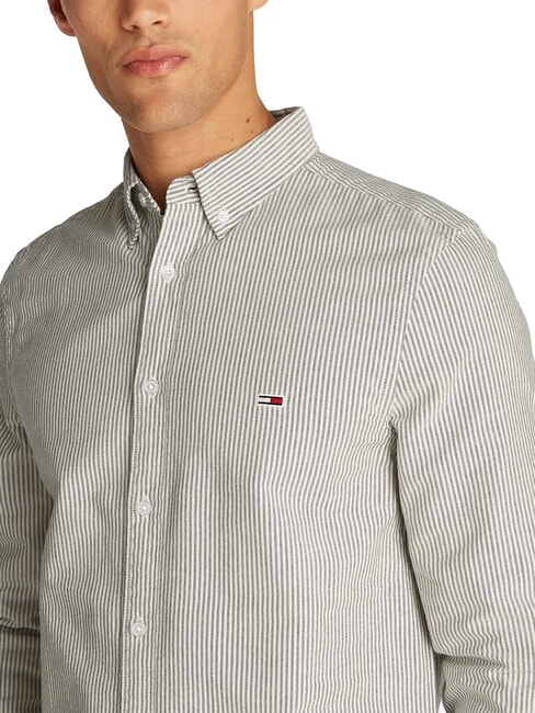 TH JEANS Camisa de rayas de manga larga Marina de noche oscura - Camisas de hombre