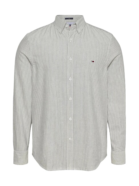 TH JEANS Camisa de rayas de manga larga Marina de noche oscura - Camisas de hombre