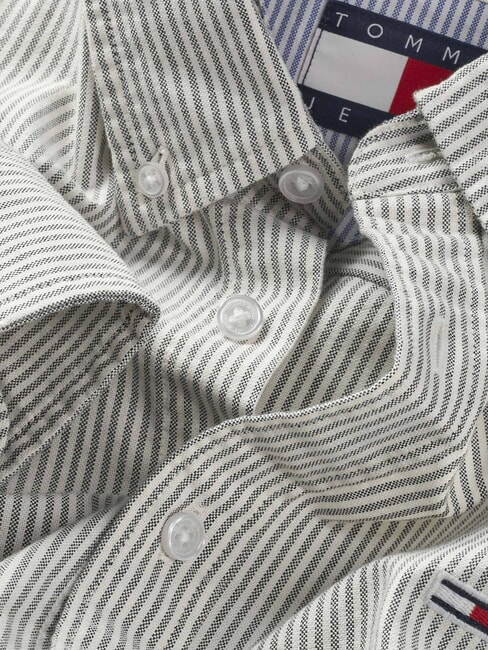 TH JEANS Camisa de rayas de manga larga Marina de noche oscura - Camisas de hombre