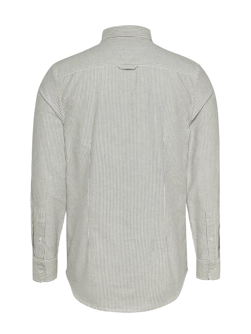 TH JEANS Camisa de rayas de manga larga Marina de noche oscura - Camisas de hombre