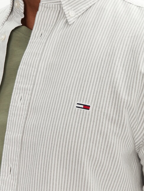 TH JEANS Camisa de rayas de manga larga Franja verde de Aruba - Camisas de hombre