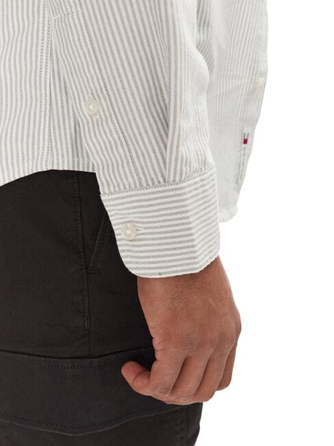 TH JEANS Camisa de rayas de manga larga Franja verde de Aruba - Camisas de hombre