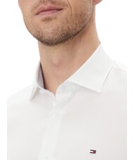 TOMMY HILFIGER TH Camisa de algod&oacute;n el&aacute;stico de manga larga blanco &oacute;ptico - Camisas de hombre - 3