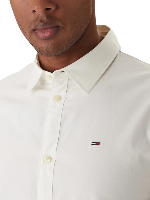 TH JEANS Camisa de manga larga de corte entallado blanco - Camisas de hombre