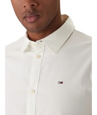 TOMMY HILFIGER TH JEANS Camisa de manga larga de corte entallado blanco - Camisas de hombre - 3