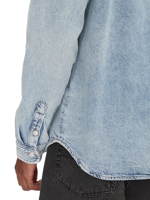 TH JEANS Camisa vaquera de manga larga mezclilla clara - Camisas de hombre