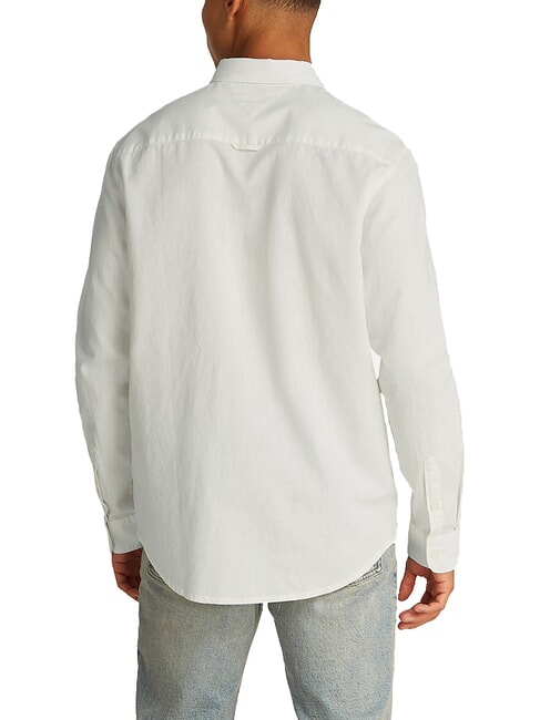 TH JEANS Camisa de mezcla de lino de manga larga crudo - Camisas de hombre