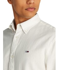 TOMMY HILFIGER TH JEANS Camisa de mezcla de lino de manga larga crudo - Camisas de hombre - 3