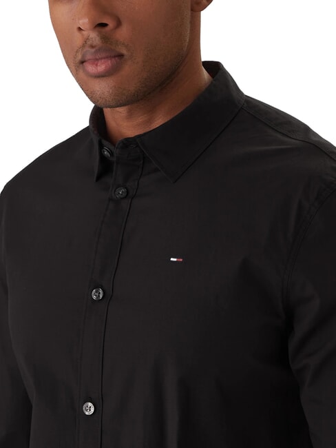 TH JEANS Camisa de manga larga de corte entallado Tommy Black - Camisas de hombre