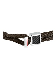 SECTOR BANDY Pulsera de cuero trenzado para hombre marr&oacute;n - Pulseras de hombre - 3