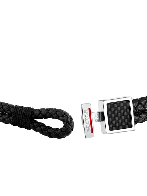 BANDY Pulsera de cuero trenzado para hombre negro - Pulseras de hombre