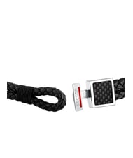 SECTOR BANDY Pulsera de cuero trenzado para hombre negro - Pulseras de hombre - 4
