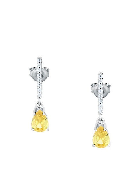 TESORI Pendientes de gota de cristal SILVER - Pendientes