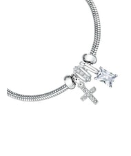 MORELLATO TORCHON Pulsera de serpiente con cruz y cristal SILVER - Pulseras - 3