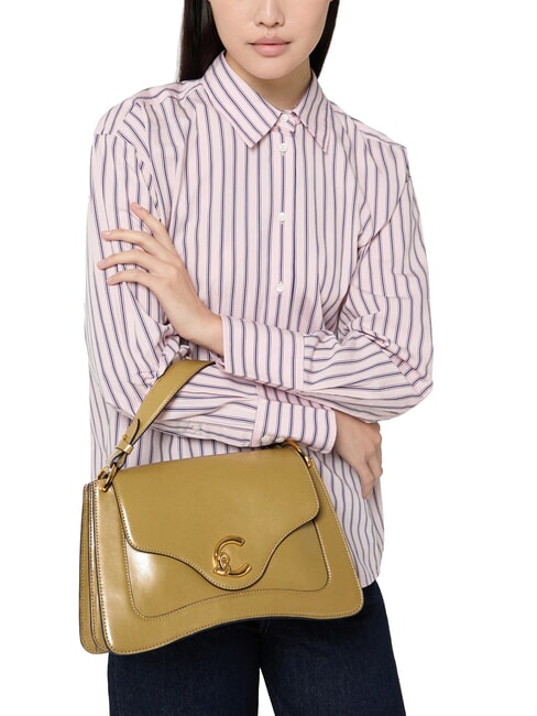 C-ME CALF COCKER Bolso malet&iacute;n de piel con bandolera pastos marinos - Bolsos Mujer