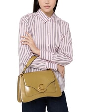 COCCINELLE C-ME CALF COCKER Bolso malet&iacute;n de piel con bandolera pastos marinos - Bolsos Mujer - 4