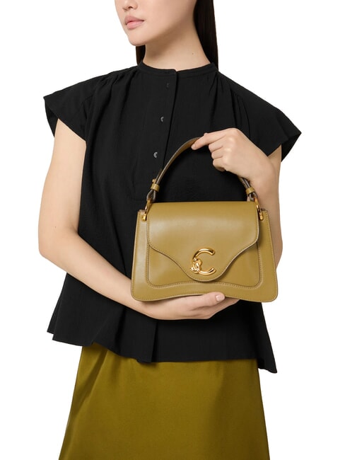 C-ME CALF COCKER Bolso peque&ntilde;o de piel con bandolera pastos marinos - Bolsos Mujer