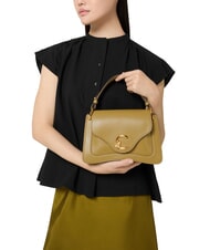 COCCINELLE C-ME CALF COCKER Bolso peque&ntilde;o de piel con bandolera pastos marinos - Bolsos Mujer - 4