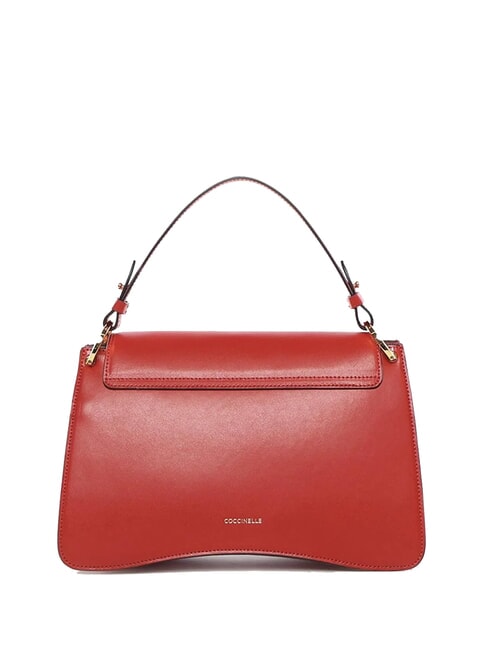 C-ME CALF COCKER Bolso malet&iacute;n de piel con bandolera escarlata - Bolsos Mujer