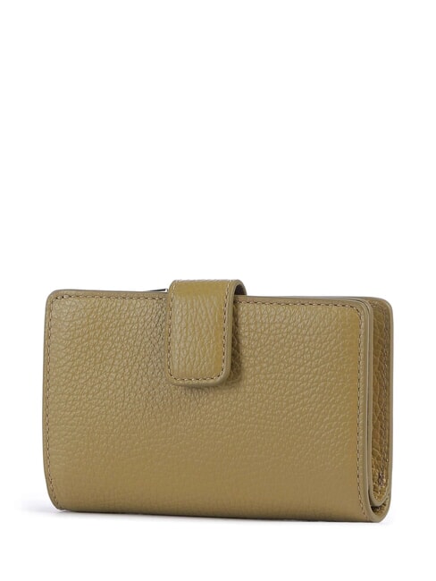 METALLIC SOFT Cartera en piel texturizada pastos marinos - Carteras Mujer