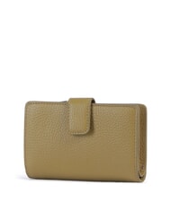 COCCINELLE METALLIC SOFT Cartera en piel texturizada pastos marinos - Carteras Mujer - 3