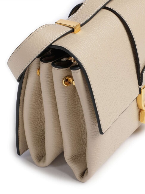 ARLETTIS Bolso de mano de piel martillada concha de arena - Bolsos Mujer