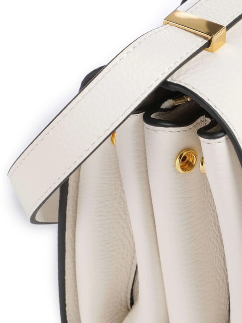 ARLETTIS Bolso de mano de piel martillada perla - Bolsos Mujer