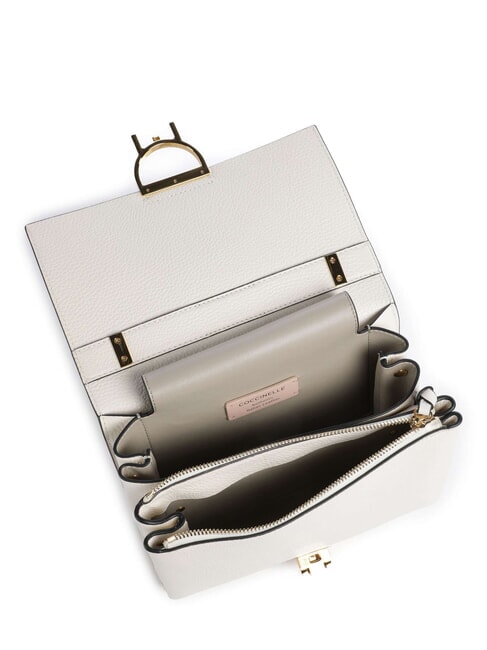 ARLETTIS Bolso de mano de piel martillada perla - Bolsos Mujer