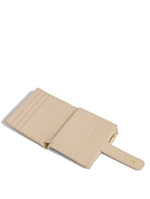 METALLIC SOFT Cartera mini de piel concha de arena - Carteras Mujer