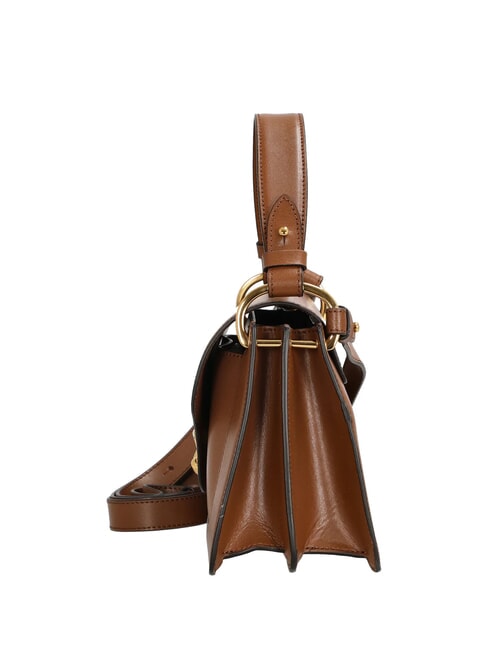 C-ME CALF COCKER Bolso peque&ntilde;o de piel con bandolera co&ntilde;ac - Bolsos Mujer