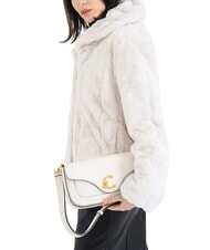 COCCINELLE C-ME CALF Bolso de hombro, en piel perla - Bolsos Mujer - 5