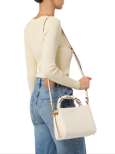 BOHEME GRANA DOUBLE Bolso de mano, con bandolera, en piel blanco / des - Bolsos Mujer