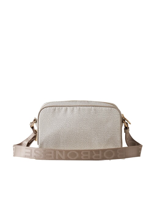 BORBONESO Mini bolso bandolera de tela algod&oacute;n blanco - Bolsos Mujer