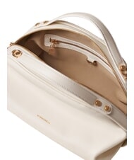 BORBONESE SEXY Bolso de mano, con bandolera algod&oacute;n blanco - Bolsos Mujer - 5