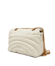 PINKO LOVE PUFF MINI Mini bolso bandolera en napa blanco seda-oro antiguo - Bolsos Mujer - 2