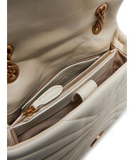 PINKO LOVE PUFF MINI Mini bolso bandolera en napa blanco seda-oro antiguo - Bolsos Mujer - 4