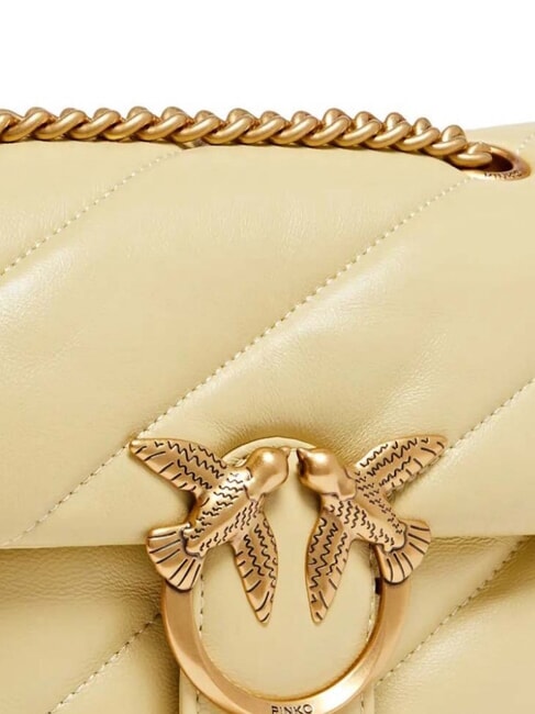 MINI LOVE BAG Bolsa de napa amarillo vainilla-oro antiguo - Bolsos Mujer