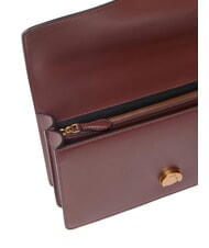 PINKO LOVE ONE CLASSIC Bolso bandolera de piel con solapa vino borgo&ntilde;a-oro antiguo - Bolsos Mujer - 4