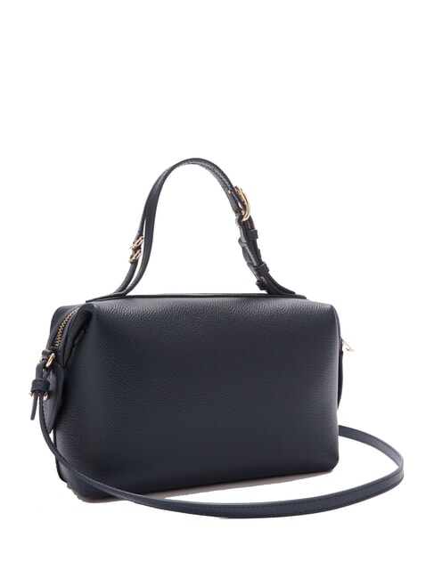 DOUBLE Bolso bandolera de piel con correa para el hombro azul tinta - Bolsos Mujer