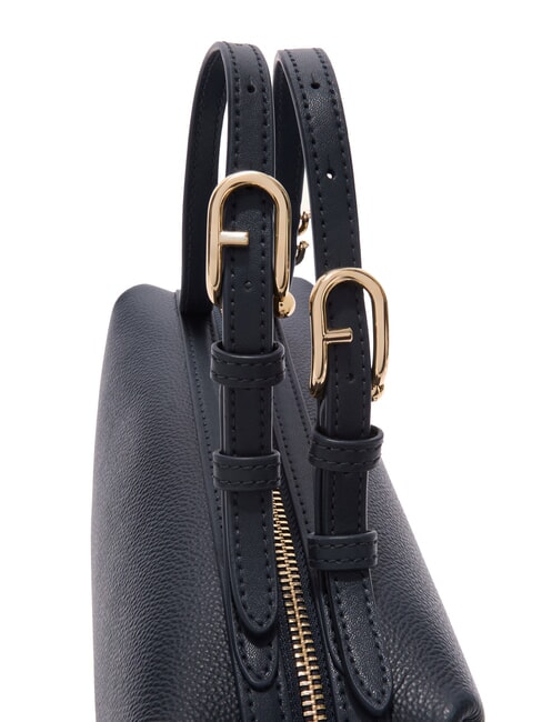 DOUBLE Bolso bandolera de piel con correa para el hombro azul tinta - Bolsos Mujer