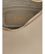 FURLA GOCCIA Bolso bandolera de piel martillada lino - Bolsos Mujer - 4