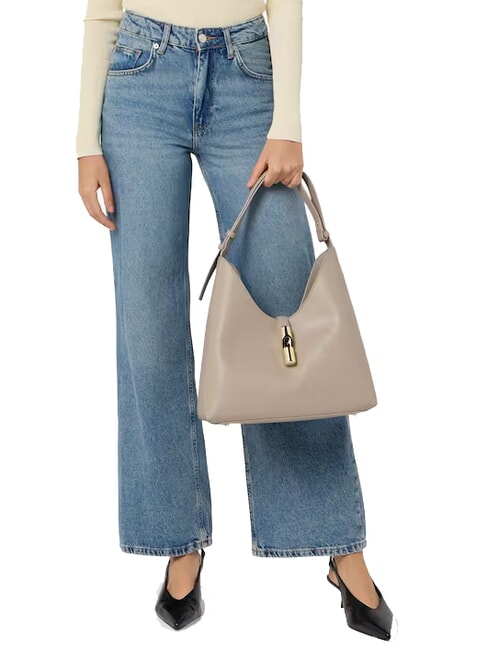 GOCCIA Bolso bandolera de piel lino - Bolsos Mujer