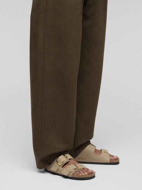 ARIZONA BIG BUCKLE Zapatilla de piel de 2 correas tabaco marr&oacute;n - Zapatos Mujer