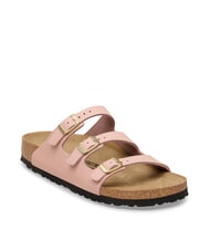 BIRKENSTOCK FLORIDA Zapatilla de piel nobuk de 3 bandas rosa suave - Zapatos Mujer - 3