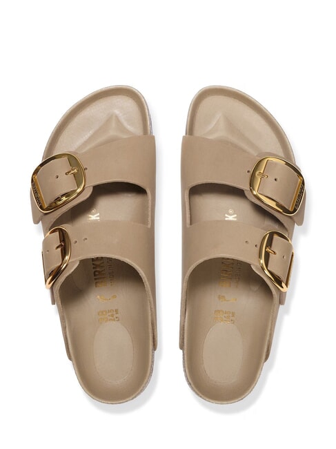 ARIZONA BIG BUCKLE Zapatilla de piel de 2 correas tabaco marr&oacute;n - Zapatos Mujer