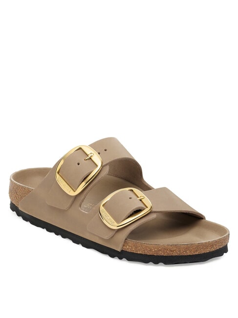 ARIZONA BIG BUCKLE Zapatilla de piel de 2 correas tabaco marr&oacute;n - Zapatos Mujer