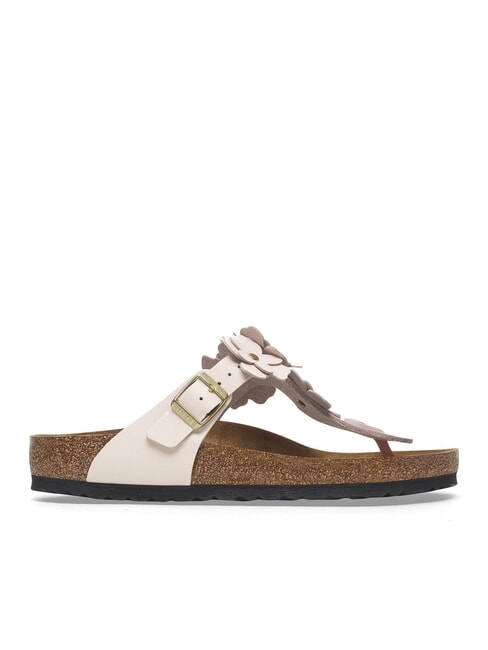 GIZEH Chanclas de piel con flores rosa claro - Zapatos unisex