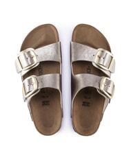BIRKENSTOCK ARIZONA BIG BUCKLE Zapatilla met&aacute;lica con hebillas gris topo - Zapatos Mujer - 4